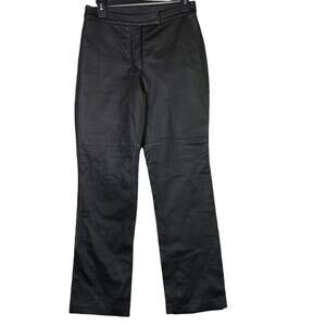 Boutique Europa Black 100% Leather Fully Lined Pants Size 6